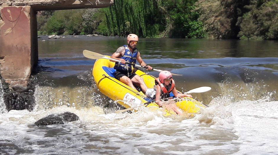 Rafting the Crocodile River in two-man inflatable canoes