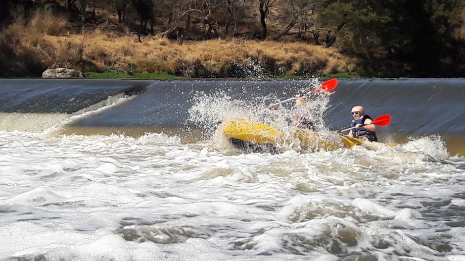 Paddling through a rapid on the Crocodile River